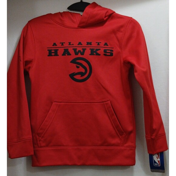 NWT NBA Youth/Boy's Red Atlanta Hawks Performance Hoodie Pullover Small 6/7 Note - Picture 1 of 7
